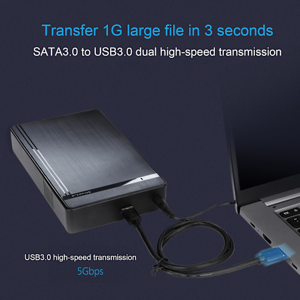 1 Sæt 2,5/3,5 tommer HDD Kabinet Driver-fri Smart Sleep Data Opbevaring ABS Harddisk Case SATA til USB 3.0 Adapter til Hjemmet