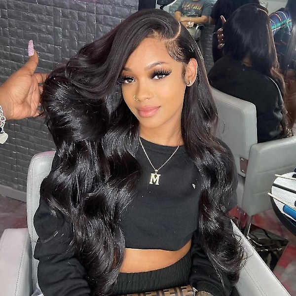 30 tommer Body Wave Lace Front Parykker til Kvinder Ægte Hår Frontal Paryk Body Wave Lace Front