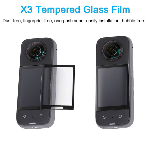 Til X3 kamerabeskyttende tilbehørssæt, linsebeskytter/silikonebeskyttelsesdæksel/skærmbeskyttere/ca.