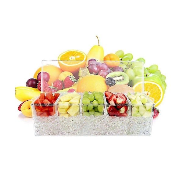 Delad Fruktfat Kryddfat - Kylt Kondimentfat Picknick - Isboxgaller