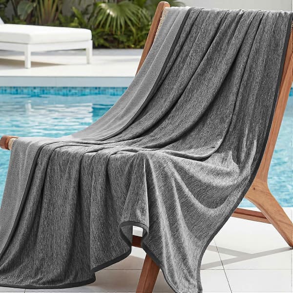 Hurtigtørrende Mikrofiber Strandhåndklæde, Overdimensioneret Sandfrit Absorberende Badehåndklæde