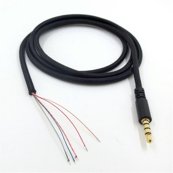Hodetelefonkabel 3.5mm Hannplugg Jack-kontakt Lydledning for Hyper X Cloud II Core Pro Cloudx -Stinger Revolver S