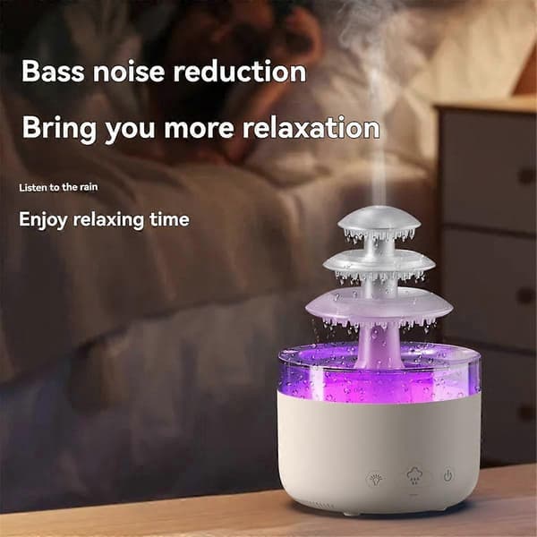 Relax Cloud Rain Diffuser Luftfuktare Regndroppe Aromaterapimaskin Ultraljuds Atomisering Luftfuktare