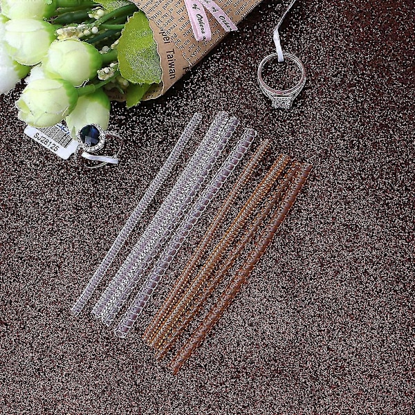 8x Ringstørrelsesjusterer Transparent Ringstramning Til Løse Ringe Beskyttelsesklips