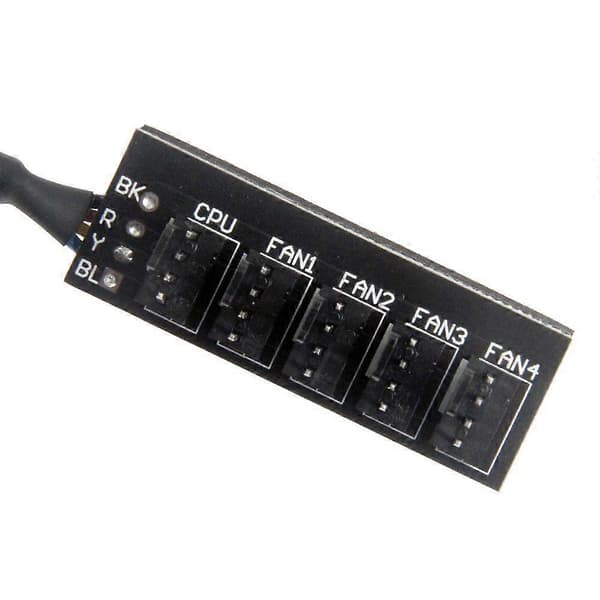 1 til 5 4-Pin PWM Hub CPU Køleventilator/Case Splitter Adapter Flettet Strømkabel Hub Splitter Adapter
