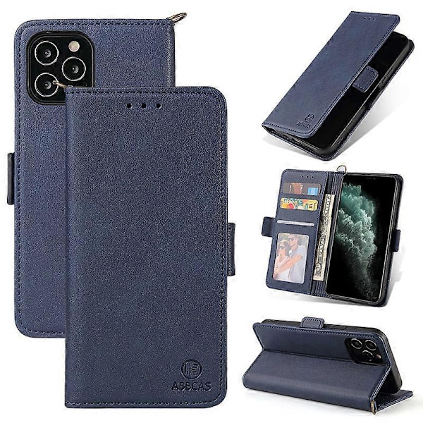 Etui til iPhonePremium PU læder pung etui med kickstand og flip cover