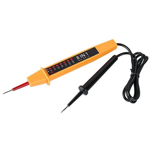 8 i 1 tester spenning AC DC 6-380v automatisk elektrisk penndetektor med led lys for elektriker test