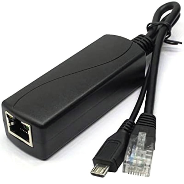 Micro-USB POE Splitter 48V til 5V2A/3A Mini USB Strømforsyning Nasjonal Standard med Smarttelefonlader