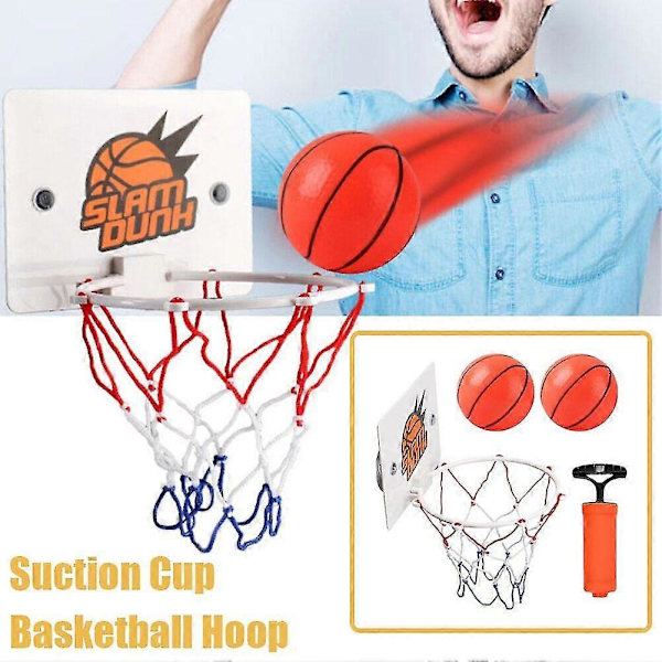 Mini Basketbollkorg Två Bollar En Pump En Ram