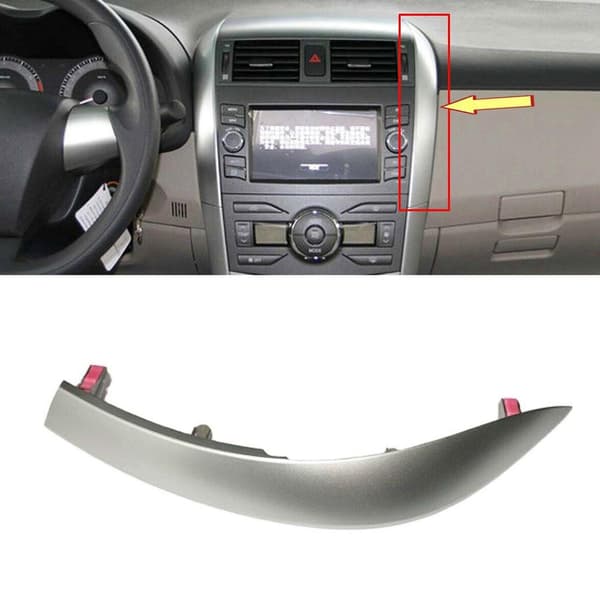 2 stk. Instrumentbræt Trim Dæksel Strip til Altis 2009 2010 2011 2012 2013 Central Kontrol