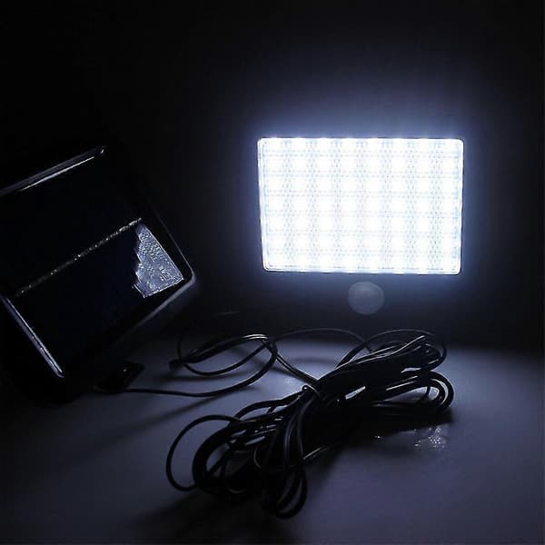 Solcellelampe med bevægelsessensor med flere COB LED'er, 3 tilstande, til indendørs, udendørs, loft, skur, gård