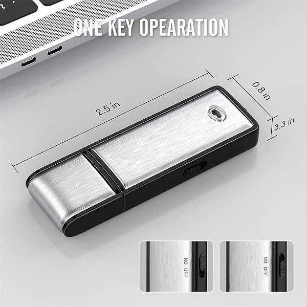 16GB Mini Röstinspelare, Brusreducering USB Digital Ljudinspelare För Föreläsning, Intervju, Möte
