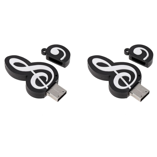 2x USB 2.0 Stick Cute Cartoon Memory Stick Musiknoter Symbol USB 2.0 Memory Extern USB Flash Dri