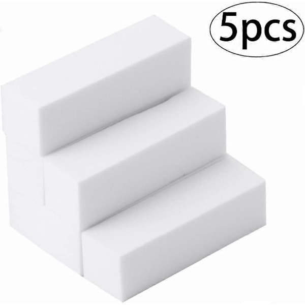 5 ST Nagelkonst Buffer Block 4-vägs Poleringsfil Hållbar Nagelpolerare Sandpapper