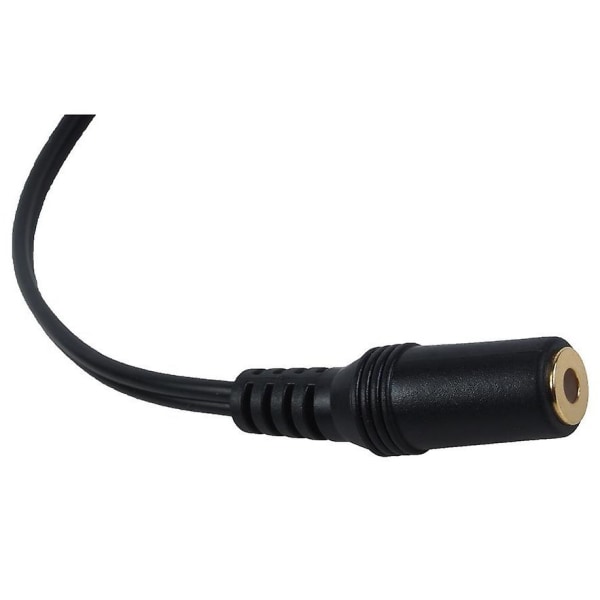 Forgylt 3,5 mm Jack Hunn til 2 Hunn Jack Stereo Adapter Lydsplitter RCA (15 cm) Svart