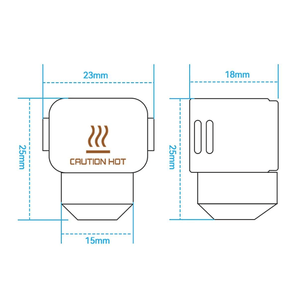 5 kpl silikonisukat Bambulle A1 Mini Heating Block Kit A1 Mini Hotend case Cov