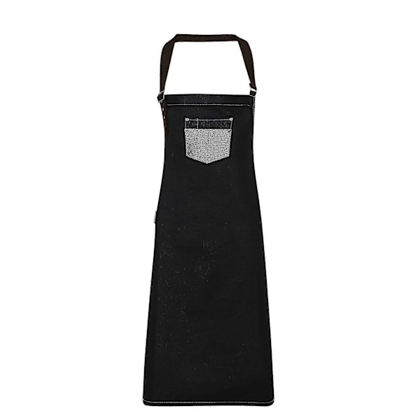 Premier Unisex Vuxen Division Vaxad Look Konstläder Denim Förkläde med Bröstlapp