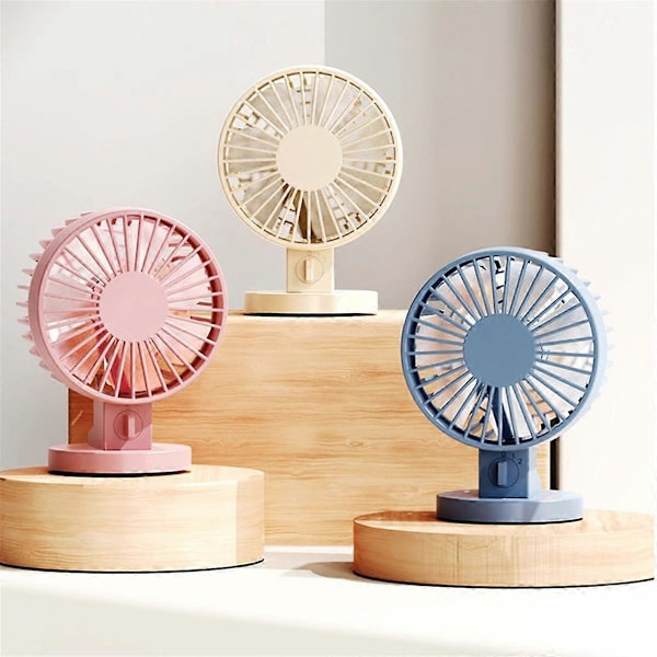 Bærbar Mini USB Skrivebords Elektrisk Ventilator Studenterkollegium Lille Køle Ventilador Ventilatorer Dobbelt Blad Ventilator A