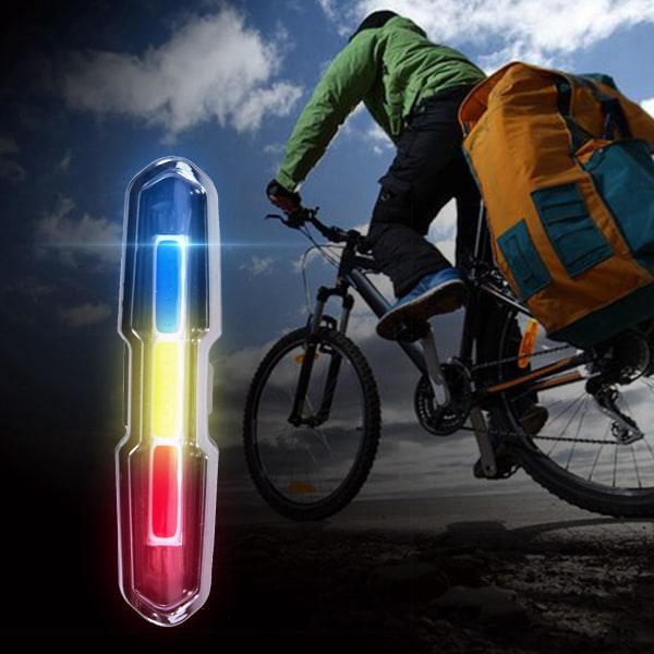 2x USB uppladdningsbar fram och bak cykelljus Litiumbatteri LED-cykelbaklykta Cykelhjälm Ligh