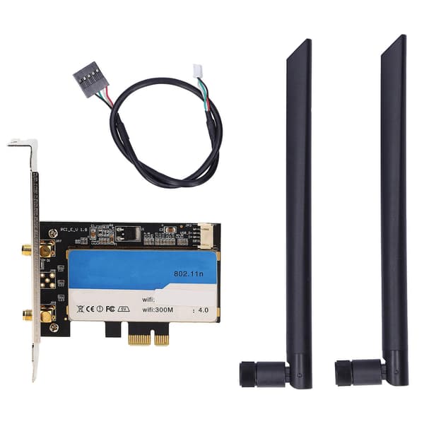 Langaton verkkokortti PCI?E Desktop WiFi -sovitin + Bluetooth 4.0 Windows 7/8/10:lle