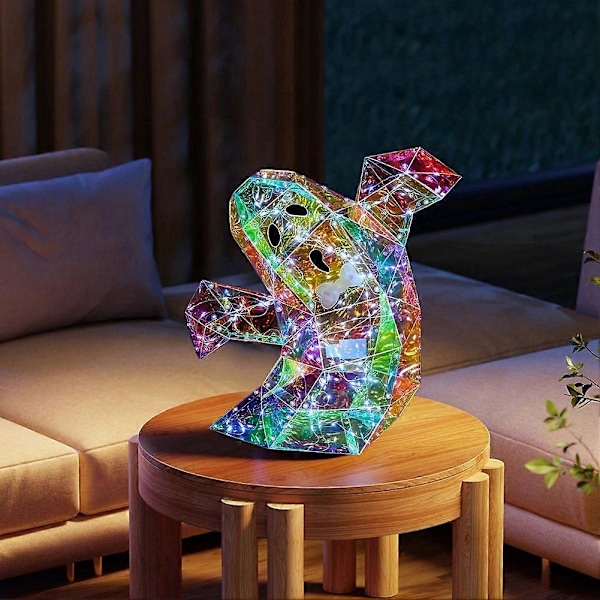 Prismatisk Regnbågsfärgad Spökstaty, LED-Spökstaty, Halloween Dekoration Spökstaty Natt L