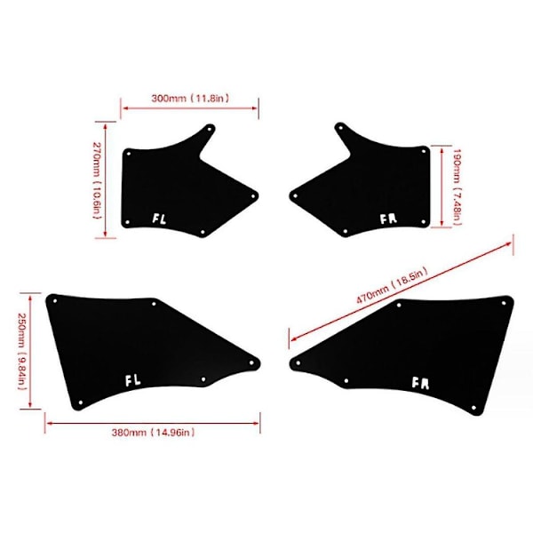 Stænkskærm til bil til 2005 Front Liner Mud Flaps Mudguards Tilbehør