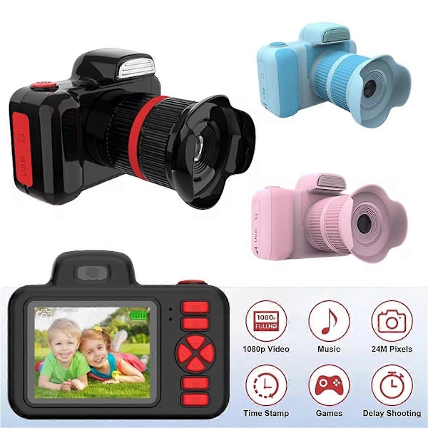 1080P Digitaalikamera Salamalla Valokuva Video Mini Kamera 2.0 Tuuman Näyttö Digitaalinen Zoom Kamera Lapsille