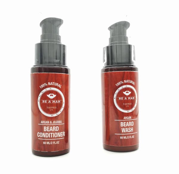 Be A Man Skäggschampo och Skäggbalsam Set Minskar Skäggklyvning 60ml