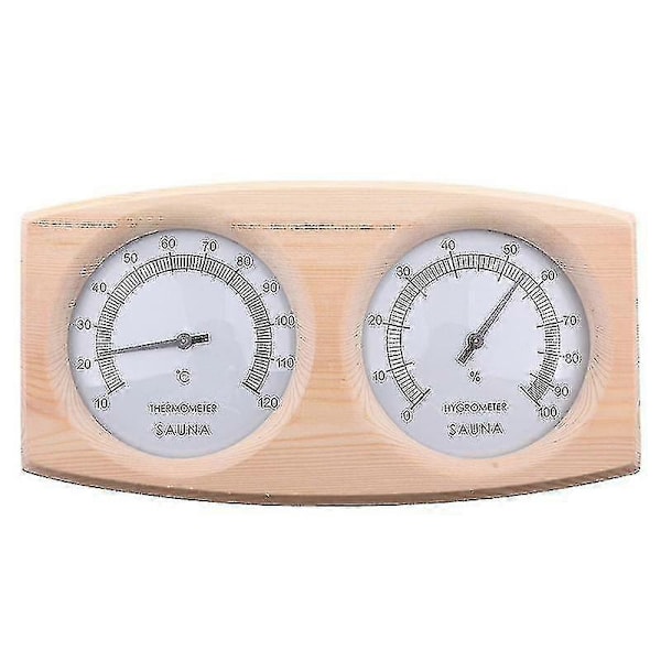 2 I 1 Saunarum Træ Termometer Hygrometer Damp Temperatur Fugtighedsmåler -gt
