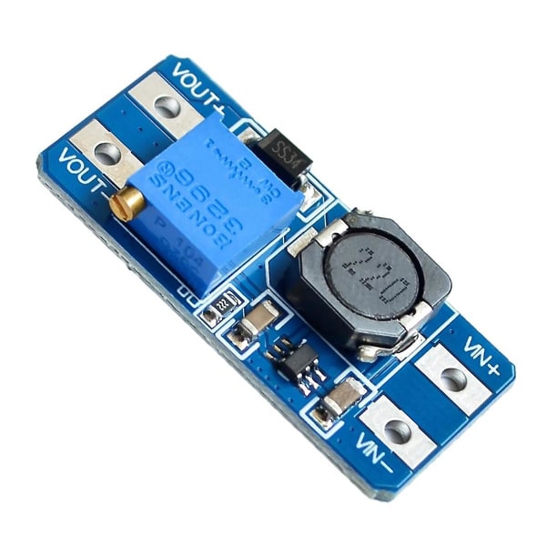 10 stk., DC-DC Konverter, Boost Regulator, USB Strømmodul, 2V-24V til 5V-28V, 2A Utgang, Micro-USB