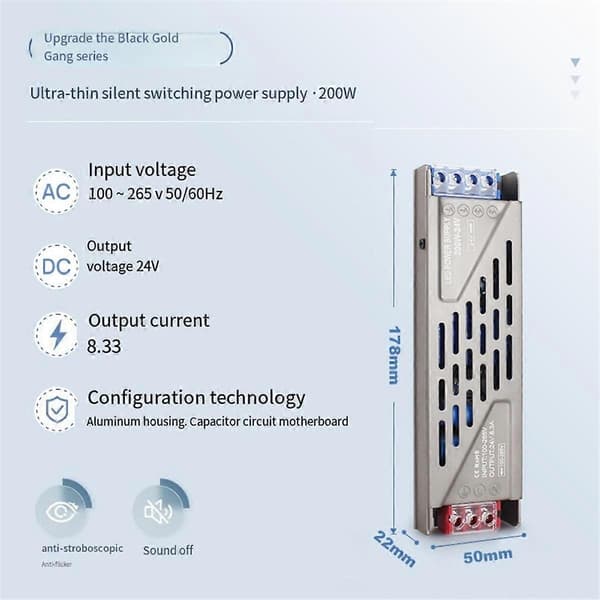 LED Transformer 24 V Transformer 24 Volt Driver Konstant Spænding LED Transformer til LED Strip L