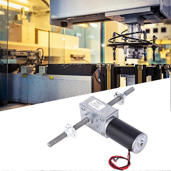 Snäckväxelmotor Höger och Vänster Hand Axel Koaxial M8 Gänga Hastighetsreduktion 1280 Motor med Fläns Hastighetsreduktionsförhållande 670 YEMAA