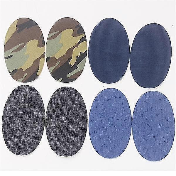 Jeans Patch Stryge-på-mærker Broderede Syreparations Albue Knæ Denim Patchwork