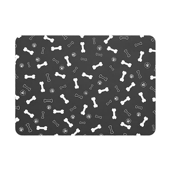 Fodermåtte til kæledyr - Absorberende hundefodermåtte - Hundemåtte til mad og vand - Pletfri hurtigtørrende hundevanddispensermåtte 40x60cm, A