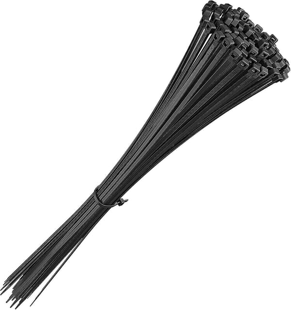 500mm X 7.6mm Store Nylon Kabelbindere - 100 Stk., Sort
