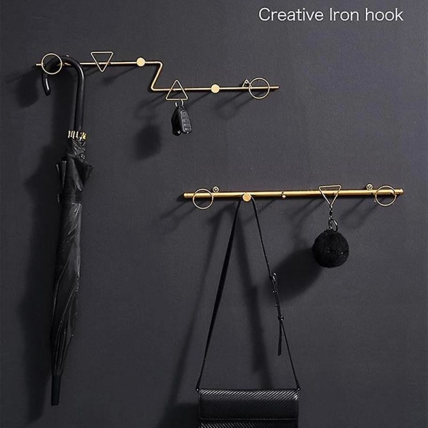 Modern Creative Iron Art Förvaringsdekoration Klädkrok Rack-b