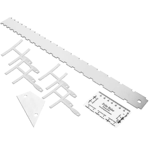 12st Gitarr Luthier Verktyg Gitarr Radiusmätare Stränghöjdsmätare Raka Kanter Linjal Bandstallsvippa Set-Bra