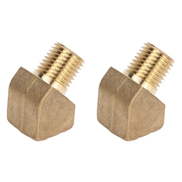 2 stk. 45° Rørkne Solid Messing 8mm Innvendig Gjenge 45 Graders Luft Drivstoff Gass Vannrør Adapter Kobling