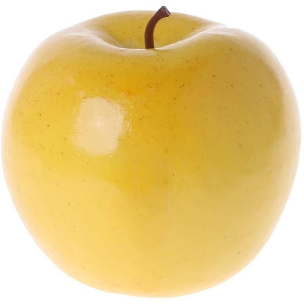 Realistinen todenmukainen keinohedelmä omena kirkkaan keltainen värikäsityö
