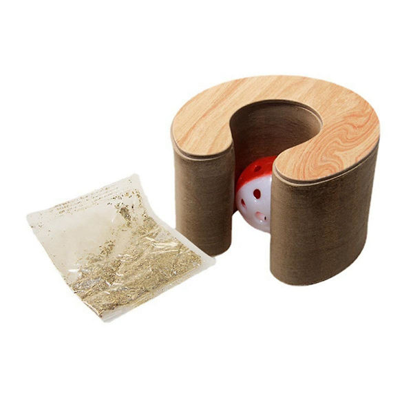 Katt-leksak med boll, Vikbar bollbana, Kattmynta, Klösbräda, Leksak för inomhuskatter, Klösbräda