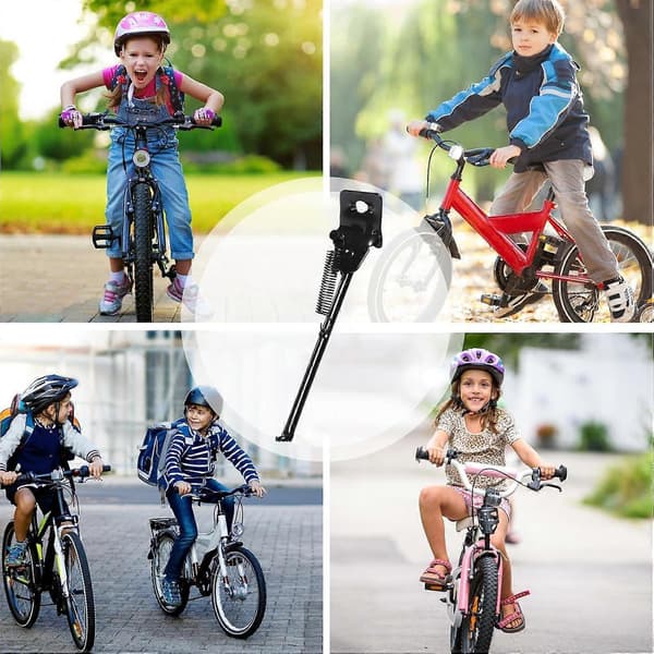 Justerbara Kickstands i Legering - Enkelsidig Cykelstöd, Robust för 12 14 16 18