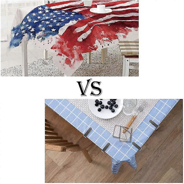 8 st Bordsduksklämmor Justerbara Bordsduksklämmor