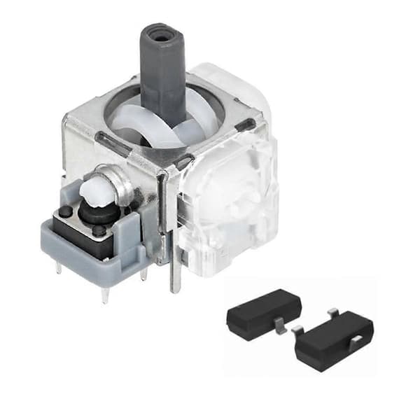 10 Sæt Hall Joystick Krops SOT23 Pakke IC Split Hall Elektromagnetisk Joystick Krops til Spilkonsol INGEN Potentiometer