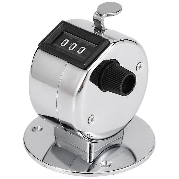 3x Rundt Bund 4-cifret Manuel Håndtæller Mekanisk Palm Click Counter