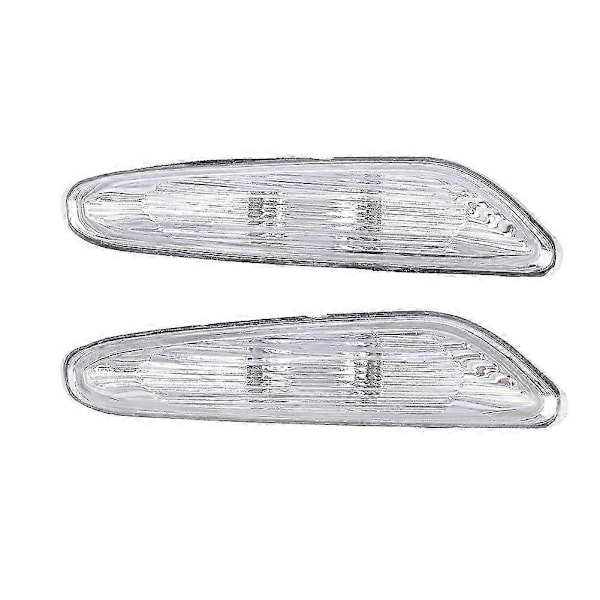 WJTG Sidomarkeringsblinkers Lampskärm Vänster & Höger passar för E90/E91/E92/E93 2006-2011 (#02)J