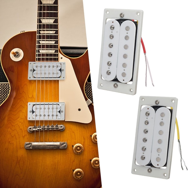 2 kpl Sähkökitaran Mikrofonit Esijohdotetulla Humbucker-Mikrofonisarjalla Kaksoiskäämi Mikrofoni 6-kielisille Kitaroille Instrumentin Tarvikkeet