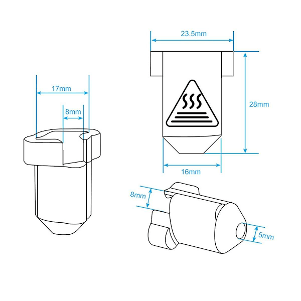 5 stk Silikon Sokker Varmeisolasjonsdeksel for K1/ K1Max Keramisk Varmeblokksett for K1 Hoten