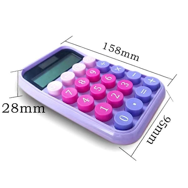 Mekanisk Lommeregner med Kontakter LCD Display Lommeregner Store Knapper Mekanisk Lommeregner