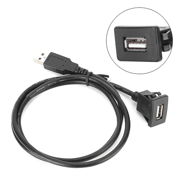 Usb 2.0 Dashboard Adapter Kabel Single Port Audio forlængerledning til bilmotorcykel