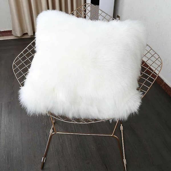 Fuskpäls Kuddfodral Fluffiga Mjuka Plysch Örngott Heminredning-9